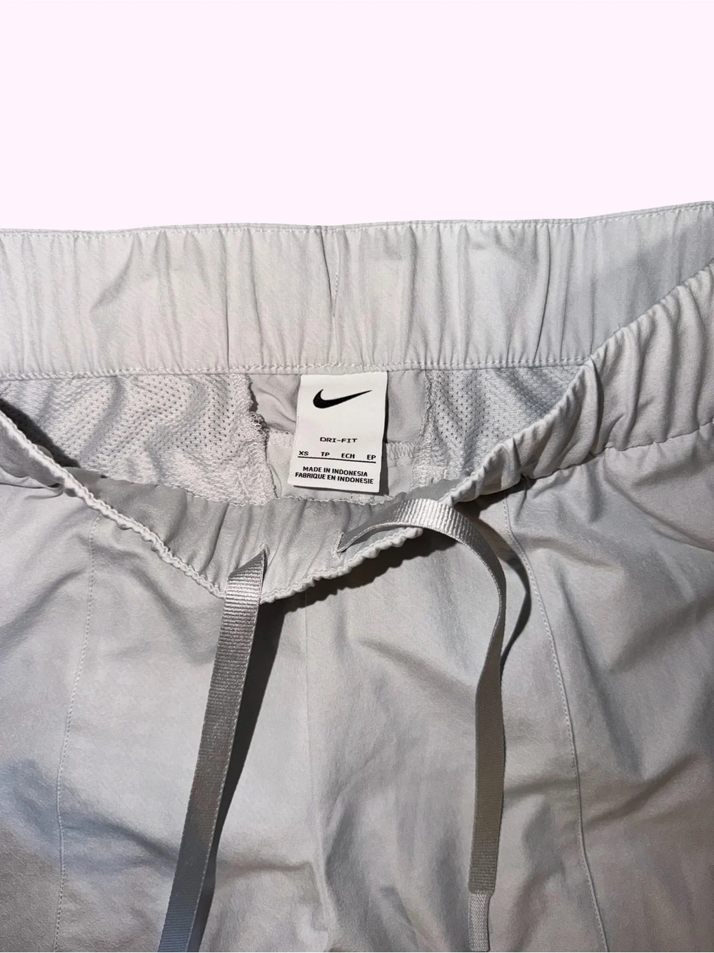 Nike White Ankle-Length Jogger Pants